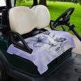 thumbnail image 2 of Golf Cart Seat Covers for 2 Seater,Purple Floral Microfiber Cart Seat Towel Blanket,Vintage Botanical Gradient Pastel Painting Absorbent NonSlip Bench Seats Protector for Golf Course 51"x31", 2 of 9