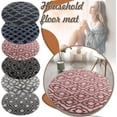 thumbnail image 3 of Moroccan Boho Vintage Area Rugs Fluffy Plush Circle Rug Washable Retro Area Rugs Shaggy Carpet Mat for Living Room Bedroom Dinning Room, 2.6 ft, Brown, 3 of 3