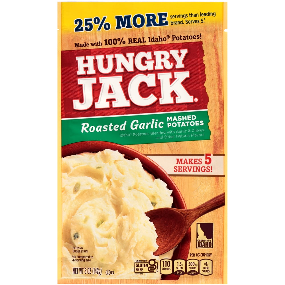 Hungry Jack Roasted Garlic Mashed Potatoes, 5 oz