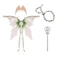 thumbnail image 2 of 4PCS/Set Fairy Wings for Women - Mother Nature Costume Woodland Elf Wings with Colorful Flowers Leaves and Vines for Adults Butterfly Wings for Renaissance Renfaire Fairy Costume Photoshoot, 2 of 8