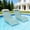 Aruba Blue, variant on FOOWIN HDPE Pool Lounge Chairs Set of 2, Adjustable Backrest Outdoor Pool Chairs with Headrest, All-Weather Poolside Reclining Chairs, White