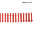 thumbnail image 5 of Unique Bargains Miniature Garden Fence, 35 Inch Long Decorative Picket Fence, Red 2Pack, 5 of 5