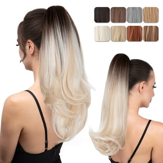 DS012 Ponytail Beach Waves Color F1B30 - Foxy Silver Wigs 18  display picture 1