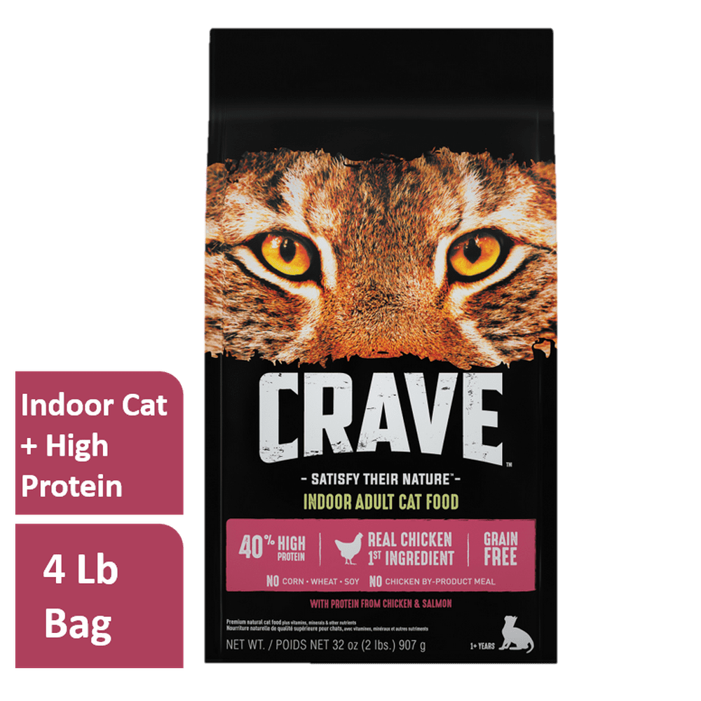 CRAVE Grain Free High Protein Indoor Adult Dry Cat Food, Chicken