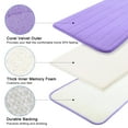 thumbnail image 4 of Home Memory Foam Non-slip Washable Warm Toilet Pads Mats Rug 2 in 1 Purple, 4 of 6