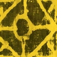 thumbnail image 1 of Ahgly Company Machine Washable Indoor Square Abstract Yellow Modern Area Rugs, 5' Square, 1 of 4