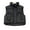 Black XL, variant on Winter Women Coat Stand Collar Zipper Closure Long Sleeves Pure Color Windproof Heat Retention Padded Down Coat Men Slim Fit Outdoor Jacket