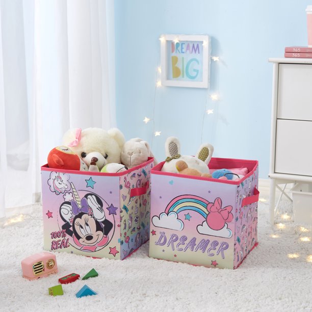 Minnie Mouse 2 Glow In the Dark Storage Cubes 2 Pack