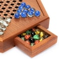 Yellow Mountain Imports Wooden Chinese Checkers Halma Board Game Set