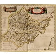 thumbnail image 2 of Vintage Maps 13x12 Black Modern Framed Museum Art Print Titled - Fukien-China, 2 of 4