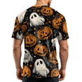 thumbnail image 7 of Mens Halloween Shirts Short Sleeve Crew Neck Pumpkin Bat Pullovers Causal Loose Funny Tees, L, 7 of 7
