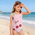 thumbnail image 2 of Grblisyd Girls Swimsuits Size 10-12 Cute Cartoon Raceback One Piece Swimwear Crew Neck Beach Bathing Suit, 2 of 6
