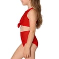thumbnail image 4 of Cute Swimsuits for Girls Two Piece Bathing Suit Front-Tie Swim Suit High Waist Beach Bikini Swimwear 2-12 Years (4-5 Years, Red), 4 of 5