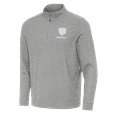 thumbnail image 2 of Men's Antigua Heather Gray Chicago Bears Subtle Quarter-Zip Jacket, 2 of 4