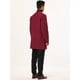 thumbnail image 5 of Gabardina para hombre Slim Fit Invierno Solapa con muescas Chaqueta larga de un solo pecho Abrigo Medio Borgoña, 5 of 6
