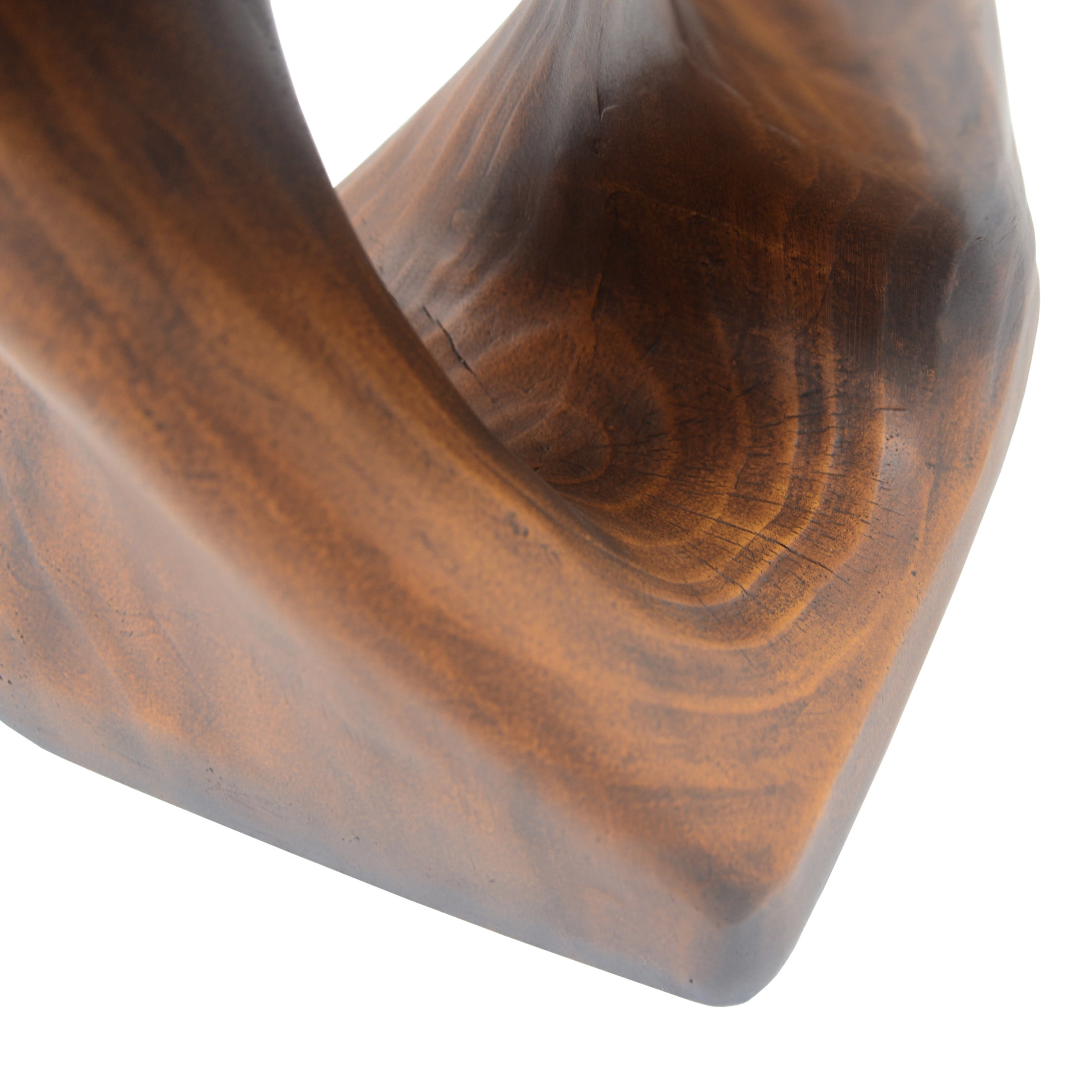 Christopher Knight Home 16" Natural Wood Twist Shape Design MGO Outdoor Side Table, Antique Brown