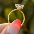 thumbnail image 4 of solitaire jewels 3CT Radiant Moissanite Hidden Halo Engagement Ring For Women, 14K Yellow Gold, 4 of 5