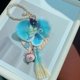 thumbnail image 4 of Floral Elegances Keychain Sophisticated Butterfly Orchids Designs with Pearls Chain Fashion Accessories for Daily Use, 4 of 4