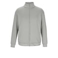 thumbnail image 4 of safuny Men's Jacket Stand Collar Long Sleeve Zip - Up Pocketed Comfortable Casual Daily Coat Gray XL, 4 of 7