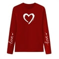 thumbnail image 5 of FDGIU ‌Women Cute Valentine Graphic Tees - Long Sleeve Crew Neck Loose Fit Tunic Blouse Comfy Casual, 5 of 5