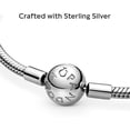 thumbnail image 6 of Pandora Moments Women's Sterling Silver Snake Chain Charm Bracelet with Round Clasp, 6 of 13