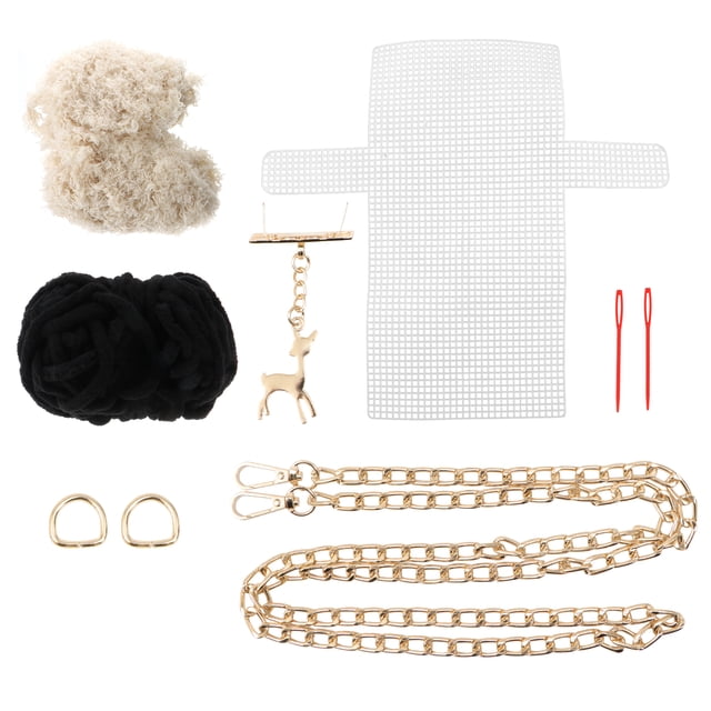 EeaseCA 1 Set DIY Stitch Purse Material Cross Stitch Kit Practical Handmade Accessory