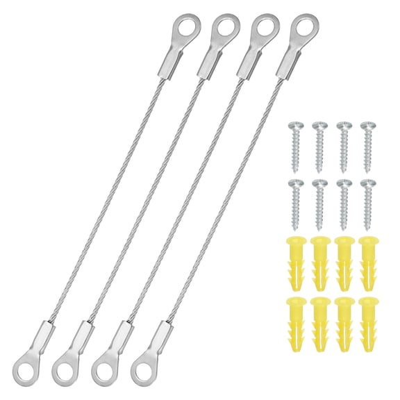 Cabinet Door Restraint 4 Inch, 4 Pack Stainless Steel Hinge Limiter 1.5mm Dia