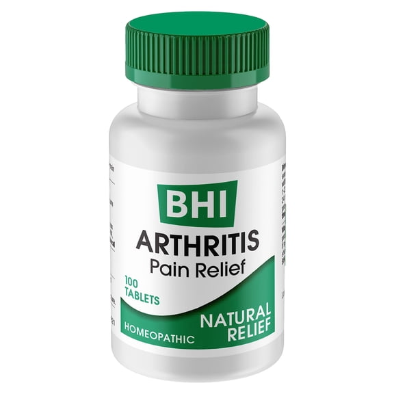 MediNatura BHI Arthritis Pain Relief with Arnica & 13 Natural Actives – Homeopathic Joint Support for Minor Pain & Stiffness – 100 Tablets