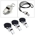 thumbnail image 2 of Raindrops 2Pcs Guard Whistle With Lanyard Emergency Signal Black Nylon, 2 of 8