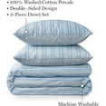 thumbnail image 2 of Martha Stewart Arielle 100% Cotton 3pc Duvet Set-1 Duvet, 2 Pillow Shams, 2 of 5