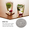 thumbnail image 3 of Wosthever Woven Coaster Household Round Mug Placing Cushion Mats Mat Insulated Tableware Thickened Heat Table Cup for Home Bar Mostrada Blanco/Gris oscuro, 3 of 6