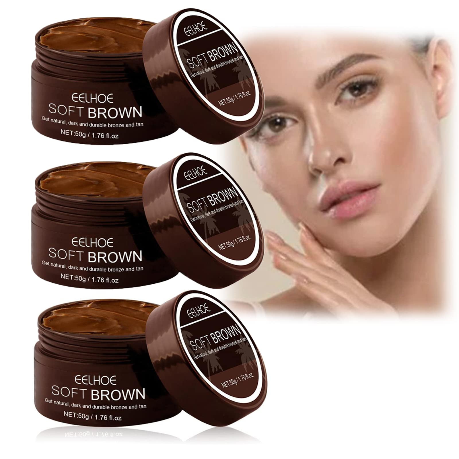 Tanning Gel, Soft Brown Intensive Tanning Luxe Gel, 50g Intense Tanning