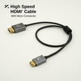thumbnail image 3 of ZILR Ultra High Speed HDMI Cable 4K Ultra HD Ethernet HDMI Type A To Type D Micro HDMI Cable Ultra HDMI Cable 4K HDCP2.2 4K HDMI Camera HDMI Cable, 3 of 3