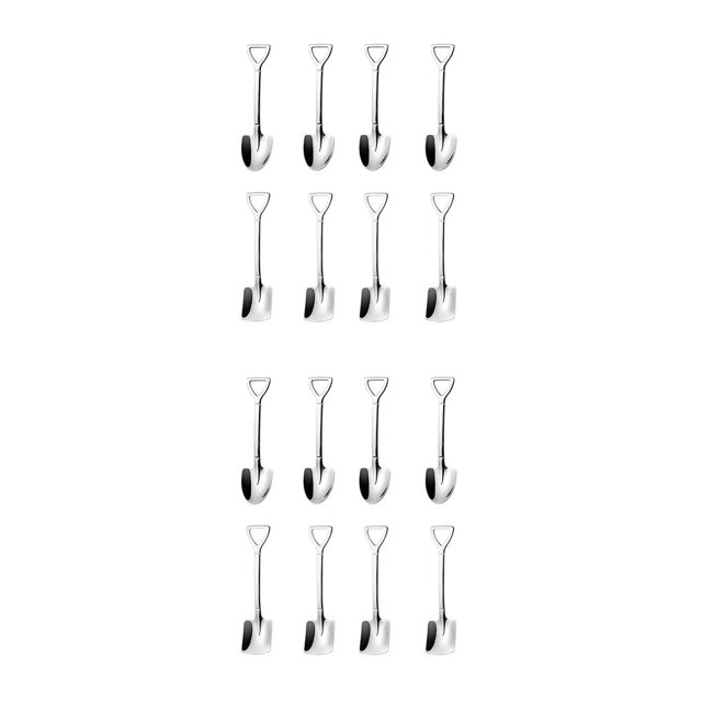 Yuarrent 8 piezas de cucharas de helado de acero inoxidable, palas de fruta de sandía, restaurante, comedor, cucharilla, cubiertos, suministros para el Plata 2piezas Yuarrent CBP186003