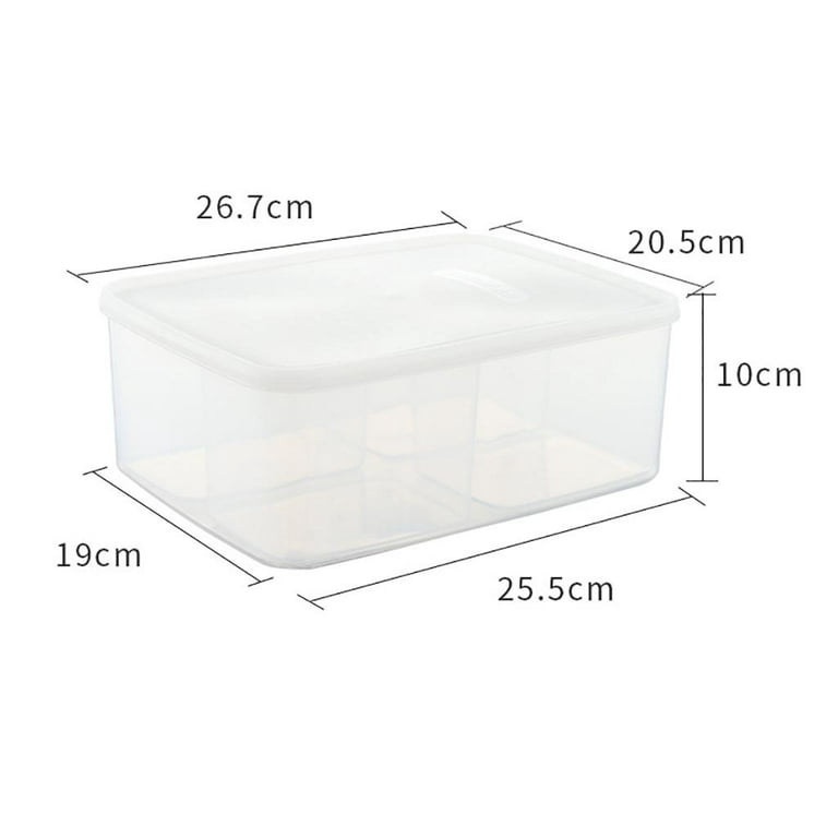 1pc Clear Food Storage Box, Dark Green Vegetable Container For Home