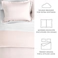 thumbnail image 6 of Noble Linens Pink Classic in Pink Pattern 2-Piece Duvet Cover Set, Twin/TwinXL, 6 of 11