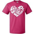 thumbnail image 3 of Inktastic All You Need is Love White Heart Shape T-Shirt, 3 of 5