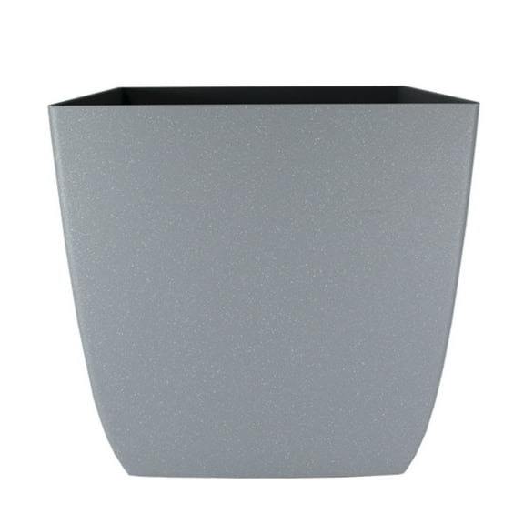 The HC Companies Santa Fe 12 Inch Square Self-Watering Planter, Pebble Gray