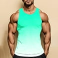 thumbnail image 5 of S-5X Mens Big & Tall Tank Tops Plus Size Sleeveless Crewneck Shirts Casual Pullover Gradient Printed Slim Athletic Workout Running Undershirts Vests, 5 of 7