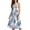 Sky Blue, variant on Erwazi Summer Dresses for Women Floral Print Sleeveless V Neck Button A-Line Midi Dress Trendy Casual Style Outdoor Wear Dresses