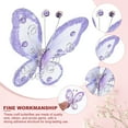 thumbnail image 3 of Uxcell 12Pcs Mariposas para Manualidades 2.2" Mariposas de Organza para Decoración del Hogar Púrpura Claro, 3 of 6