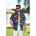 thumbnail image 6 of HAPPY BAY Men's Hawaiian Shirts Short Sleeve Button Down Shirt Men's Vacation Shirts Summer Beach Casual Tropical Shirts for Men Funny 5XL Colorful Trees, Blue, 6 of 6