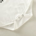 thumbnail image 7 of Newborn Baby Girls Romper 3 Months Baby Girls Jumpsuit Onesies Bodysuit 6 Months Baby Girls Short Sleeve Letter Print Romper,White, 7 of 7