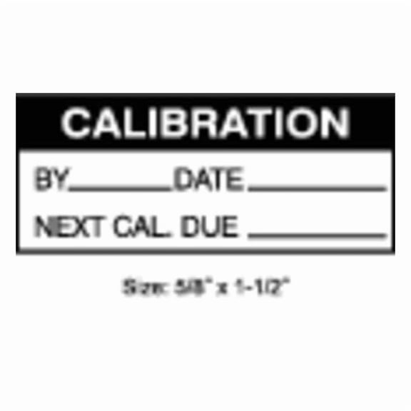 Stranco Calibration Label, ENG, Black/White, PK350, TC-10927 TC-10927