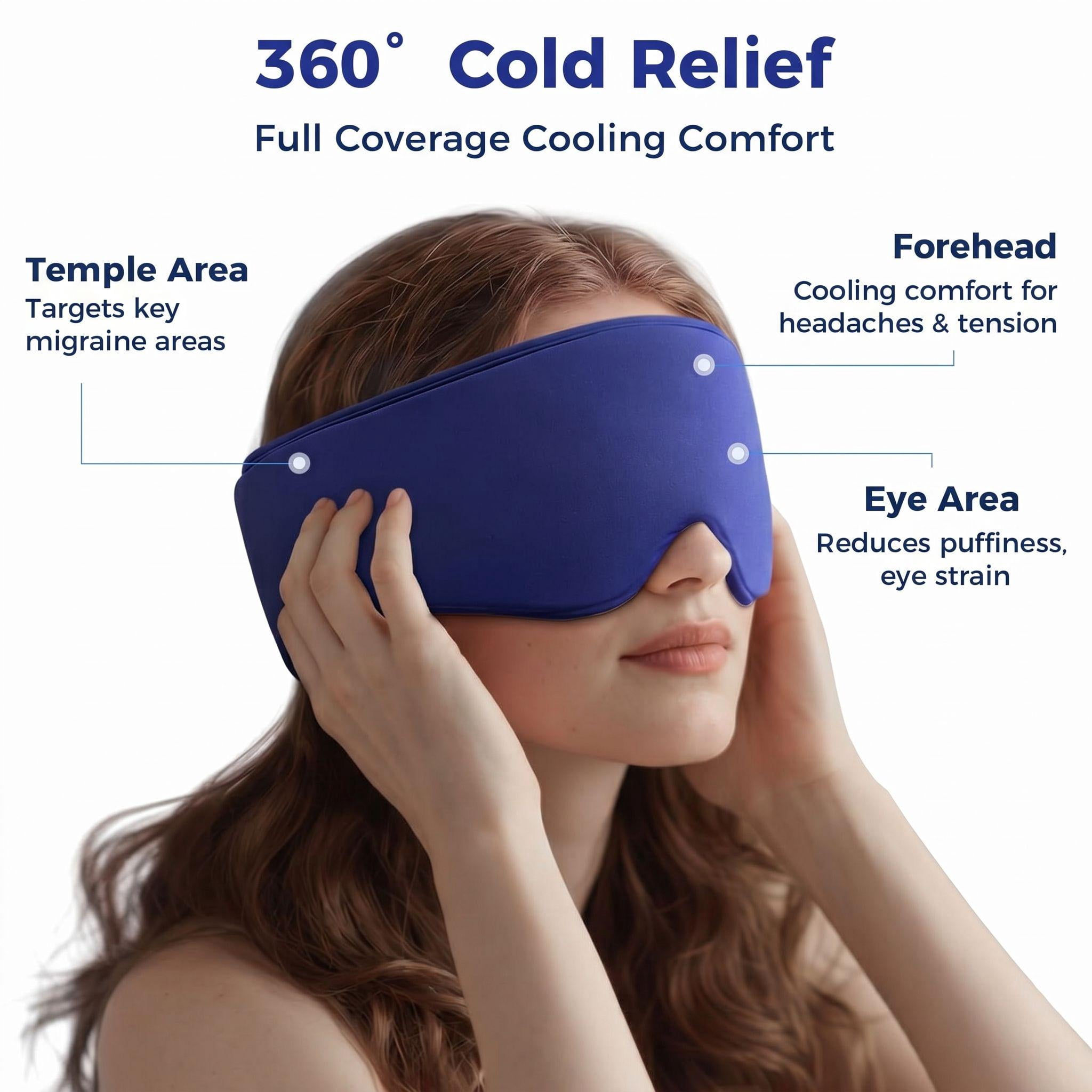 FACEMOON Reusable Gel Eye Mask, Compress for Puffy Eyes & Dark Circles, Cooling Eye Mask