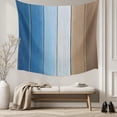 thumbnail image 5 of Blue Brown Tapestry for Bedroom Wall Hanging Tapestry, Gradient Wood Grain Farmhouse Country Ceiling Backdrop Tapestries Poster Blanket Wall Decor for Teens Room Living Room Dorm 59" x 79", 5 of 8