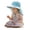 Blue, variant on Wide Brim Sun Hat for UPF 50+ Summer Outdoor Beach Gardening Travel Packable Bride Racing Hat 6-10