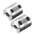 thumbnail image 3 of Uxcell 2PCS Motor Shaft 6.35mm to 10mm Helical Beam Coupler Coupling 25mm Dia 30mm Long, 3 of 6