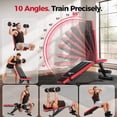 thumbnail image 4 of NICEPEOPLE Adjustable Weight Bench with Headrest，Dual-Support Workout Bench with 10 Backrests and 660LBS Weight Capacity, 4 of 10