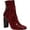 Red, variant on Aqua Womens Soren Leather Block Heel Ankle Boots Brown 7.5 Medium (B,M)